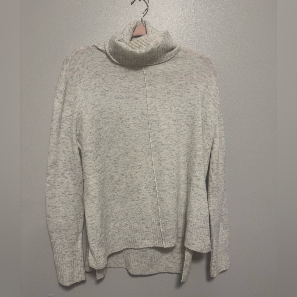 Athleta Transit Pullover Wool Sweater Turtleneck Heather Gray - Picture 2 of 8